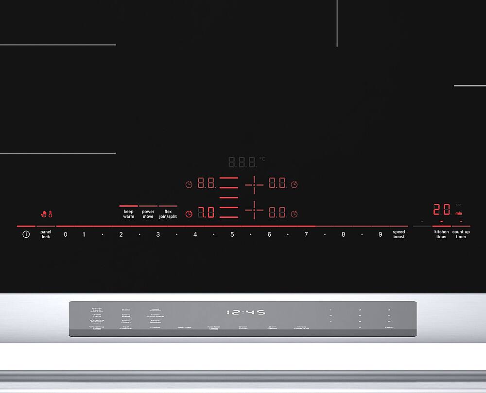 Alt View 11. Bosch - Benchmark Series 4.6 cu. ft. Slide-In Electric Induction Range with Self-Cleaning - Stainless Steel.