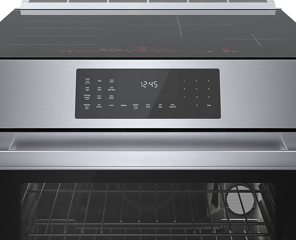 Alt View 13. Bosch - Benchmark Series 4.6 cu. ft. Slide-In Electric Induction Range with Self-Cleaning - Stainless Steel.