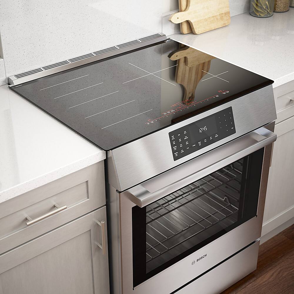 Alt View 18. Bosch - Benchmark Series 4.6 cu. ft. Slide-In Electric Induction Range with Self-Cleaning - Stainless Steel.