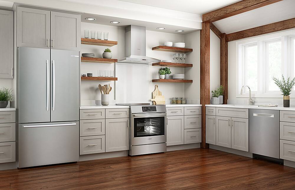 Alt View 19. Bosch - Benchmark Series 4.6 cu. ft. Slide-In Electric Induction Range with Self-Cleaning - Stainless Steel.