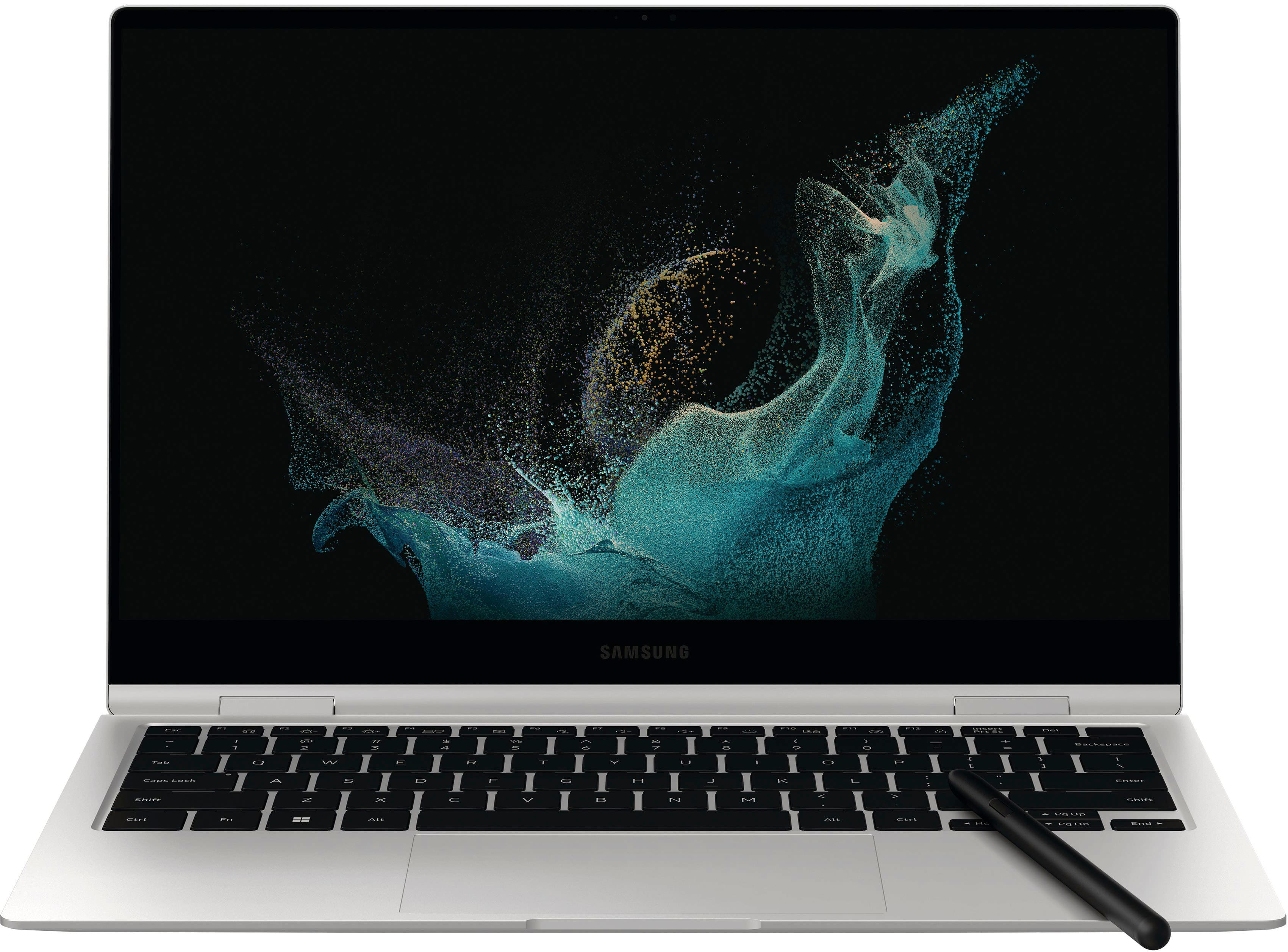 Alt View 11. Samsung - Galaxy Book2 Pro 360 2-in-1 13.3” AMOLED Touch Screen Laptop– Intel 12th Gen Evo Core i7 – 16GB DDR5 Memory – 512 GB SSD - Silver.