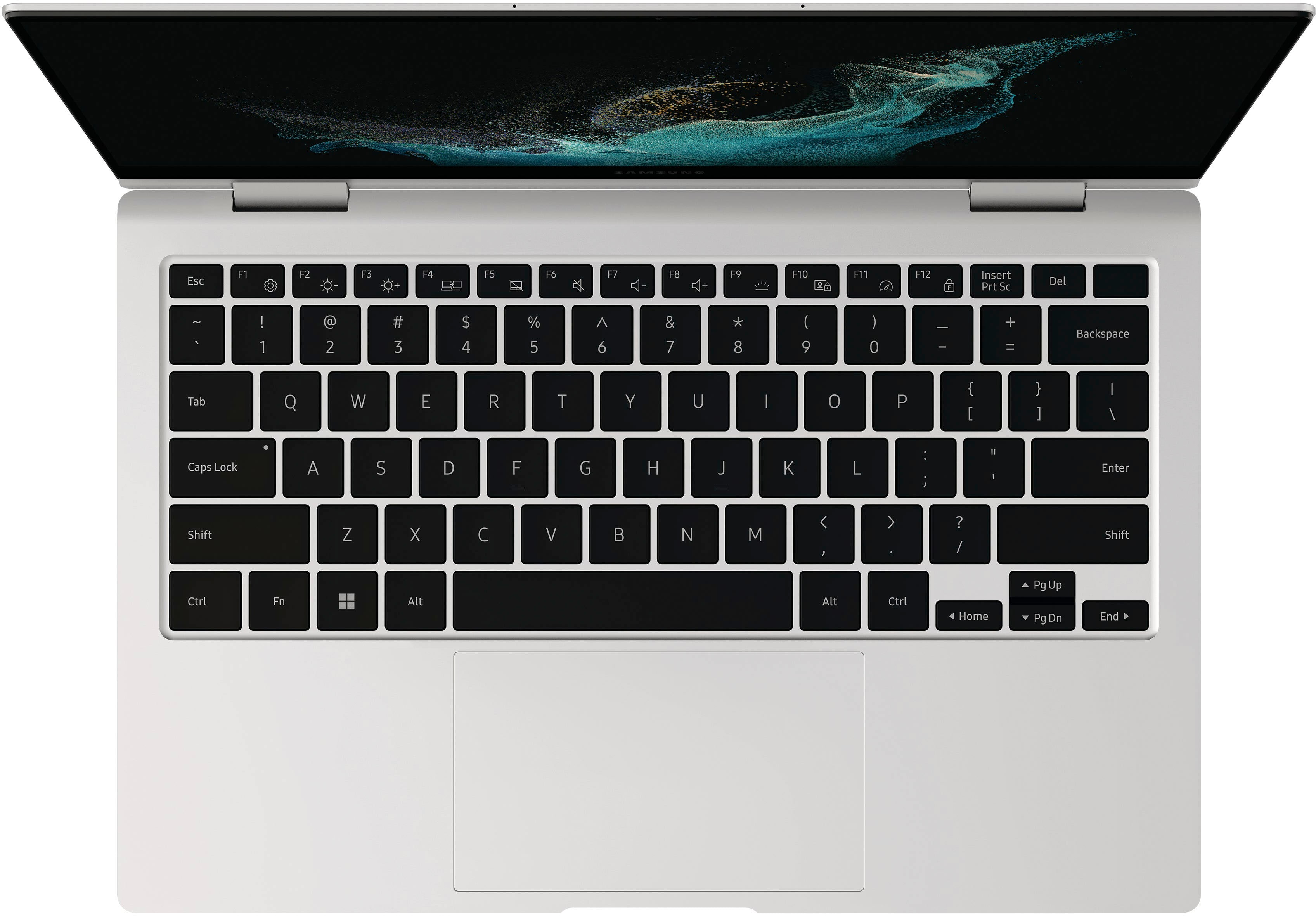 Alt View 14. Samsung - Galaxy Book2 Pro 360 2-in-1 13.3” AMOLED Touch Screen Laptop– Intel 12th Gen Evo Core i7 – 16GB DDR5 Memory – 512 GB SSD - Silver.