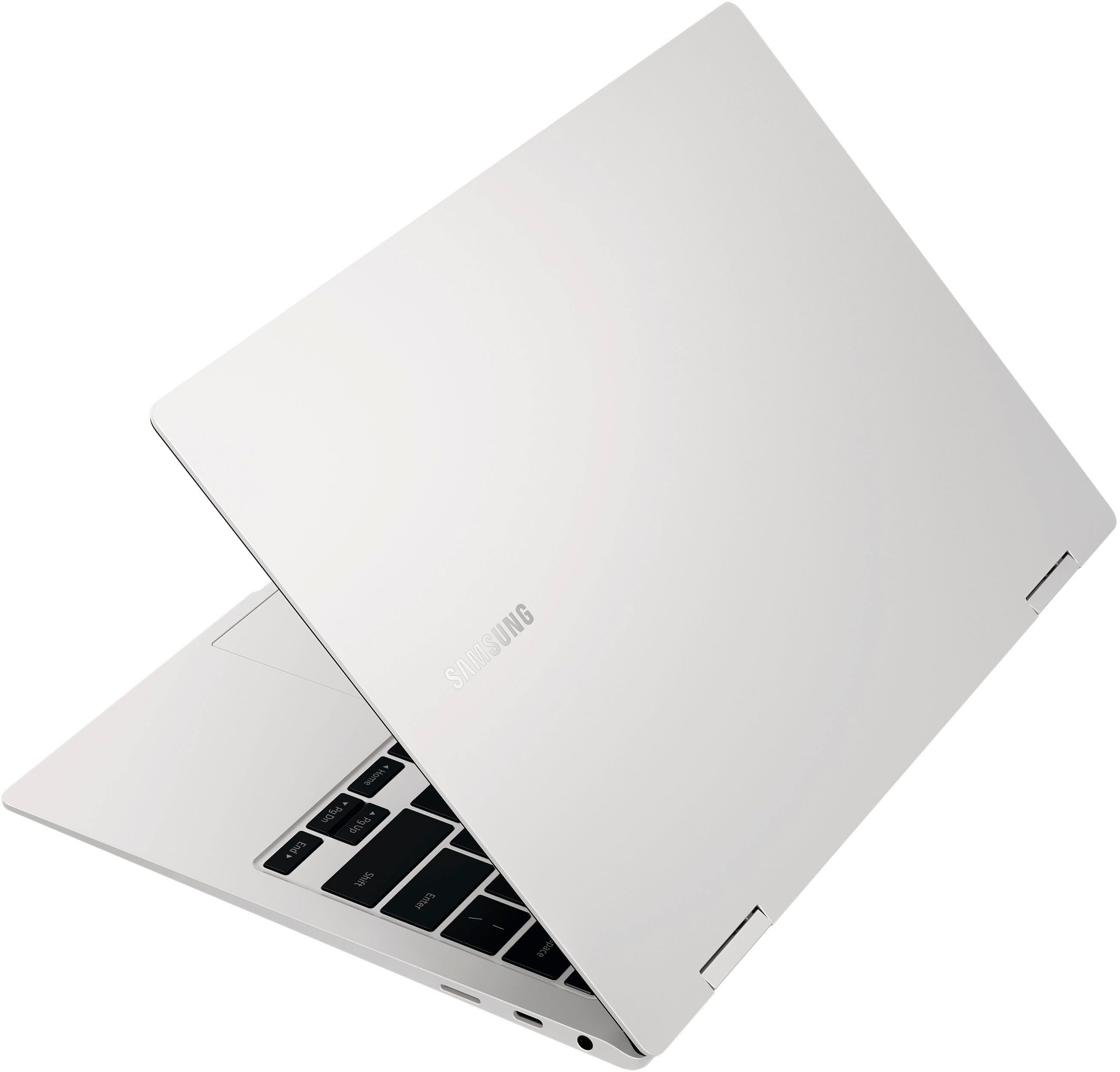 Alt View 19. Samsung - Galaxy Book2 Pro 360 2-in-1 13.3” AMOLED Touch Screen Laptop– Intel 12th Gen Evo Core i7 – 16GB DDR5 Memory – 512 GB SSD - Silver.