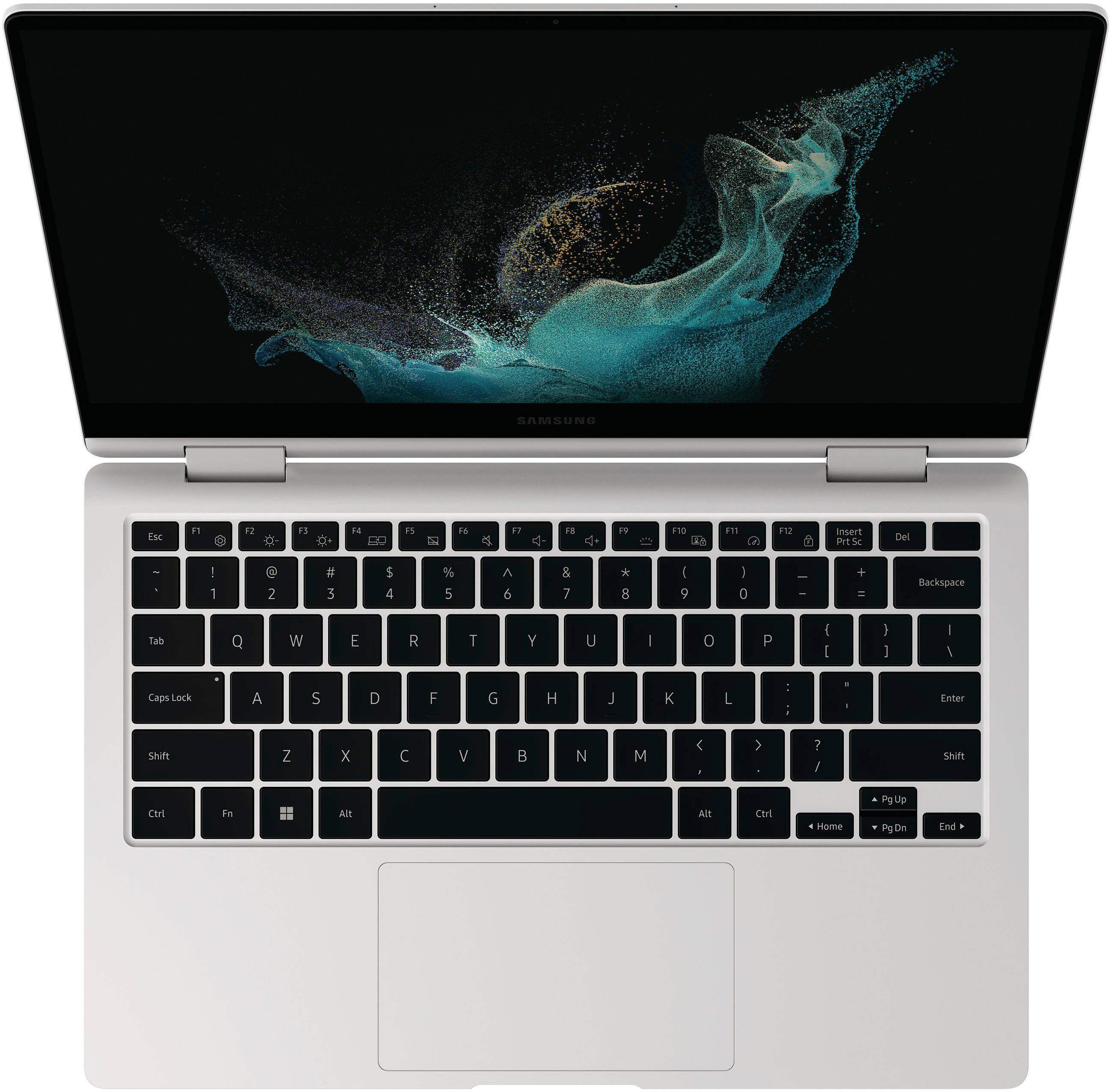 Alt View 34. Samsung - Galaxy Book2 360 13.3" AMOLED Touch Screen  Laptop - Intel 12th Gen Core i7 Evo Platform - 16GB Memory - 512GB SSD.