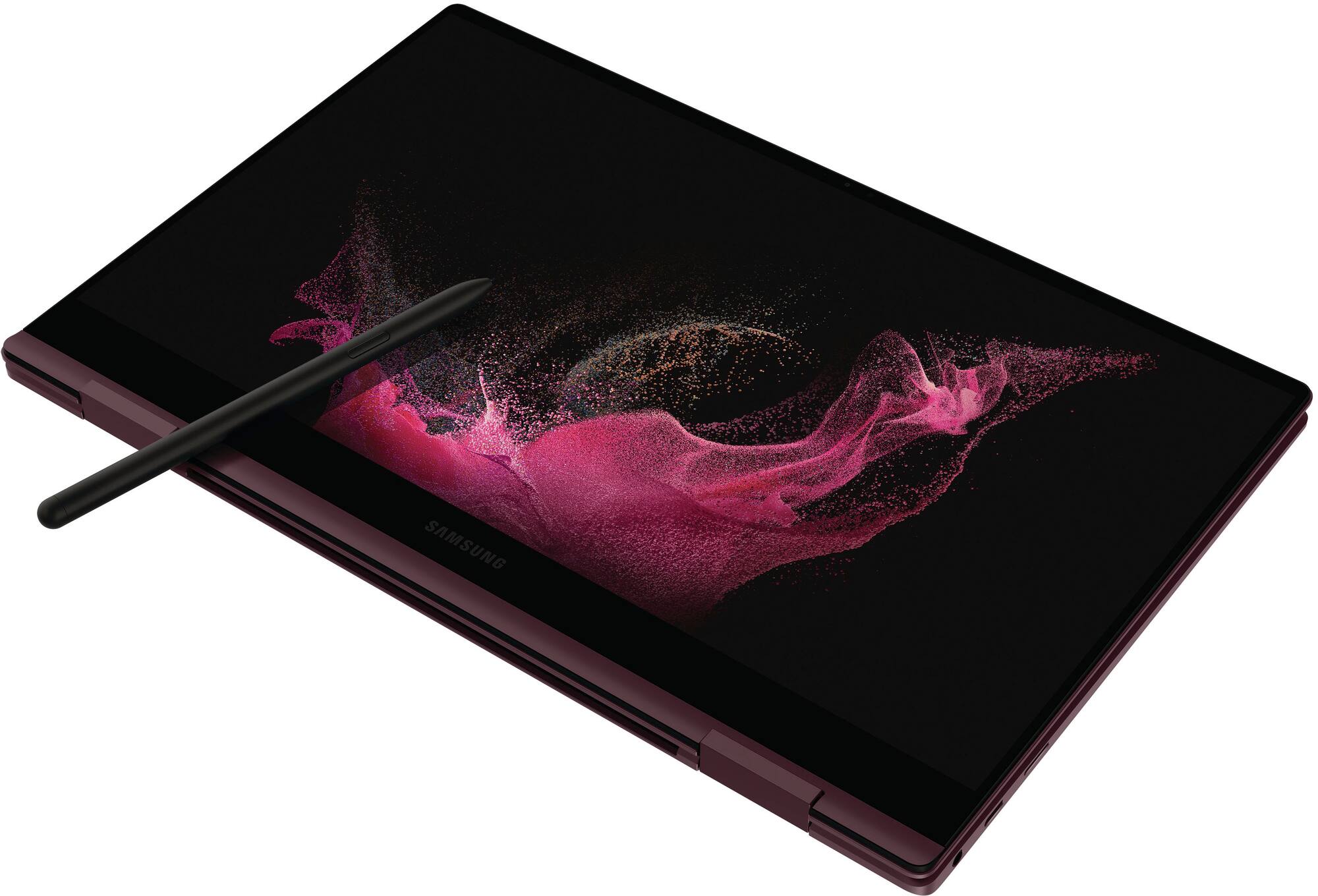 Zoom in on Alt View Zoom 14. Samsung - Galaxy Book2 Pro 360 13.3" AMOLED Touch Screen Laptop - Intel 12th Gen Core i7 Evo Platform - 8GB Memory - 256GB SSD - Burgundy.