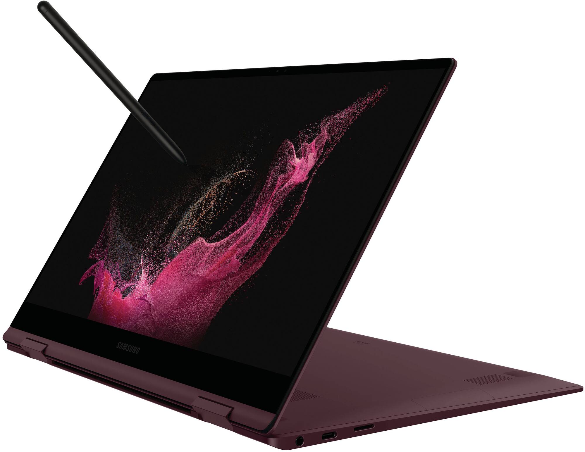 Zoom in on Alt View Zoom 15. Samsung - Galaxy Book2 Pro 360 13.3" AMOLED Touch Screen Laptop - Intel 12th Gen Core i7 Evo Platform - 8GB Memory - 256GB SSD - Burgundy.