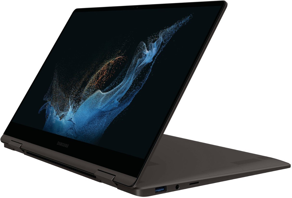 Zoom in on Alt View Zoom 15. Samsung - Galaxy Book2 360 13.3" AMOLED Touch Screen  Laptop -Intel 12th Gen Core i5 Evo Platform - 8GB Memory - 256GB SSD - Graphite.