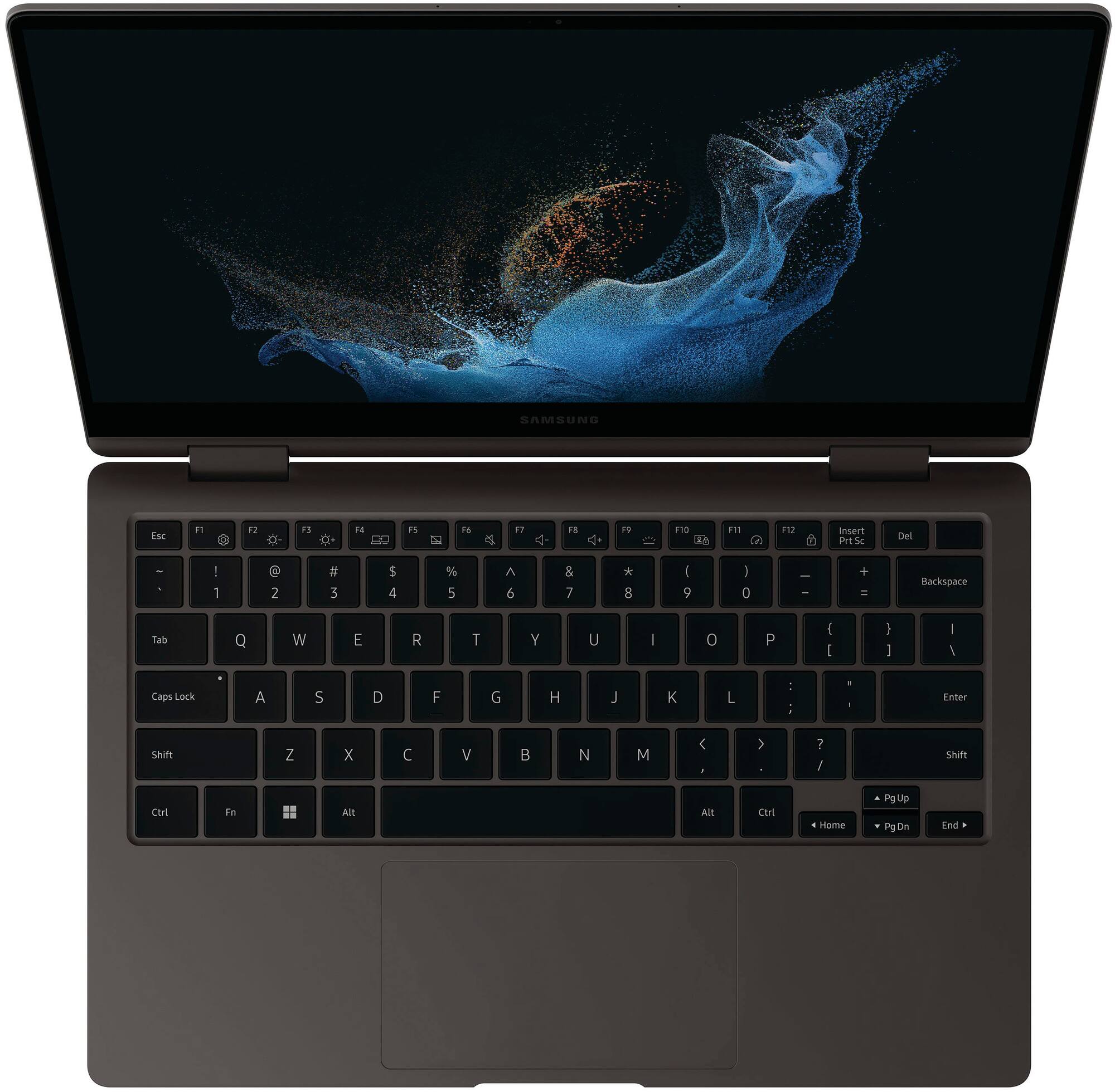 Zoom in on Alt View Zoom 27. Samsung - Galaxy Book2 360 13.3" AMOLED Touch Screen Laptop -Intel 12th Gen Core i5 Evo Platform - 8GB Memory - 256GB SSD - Graphite.