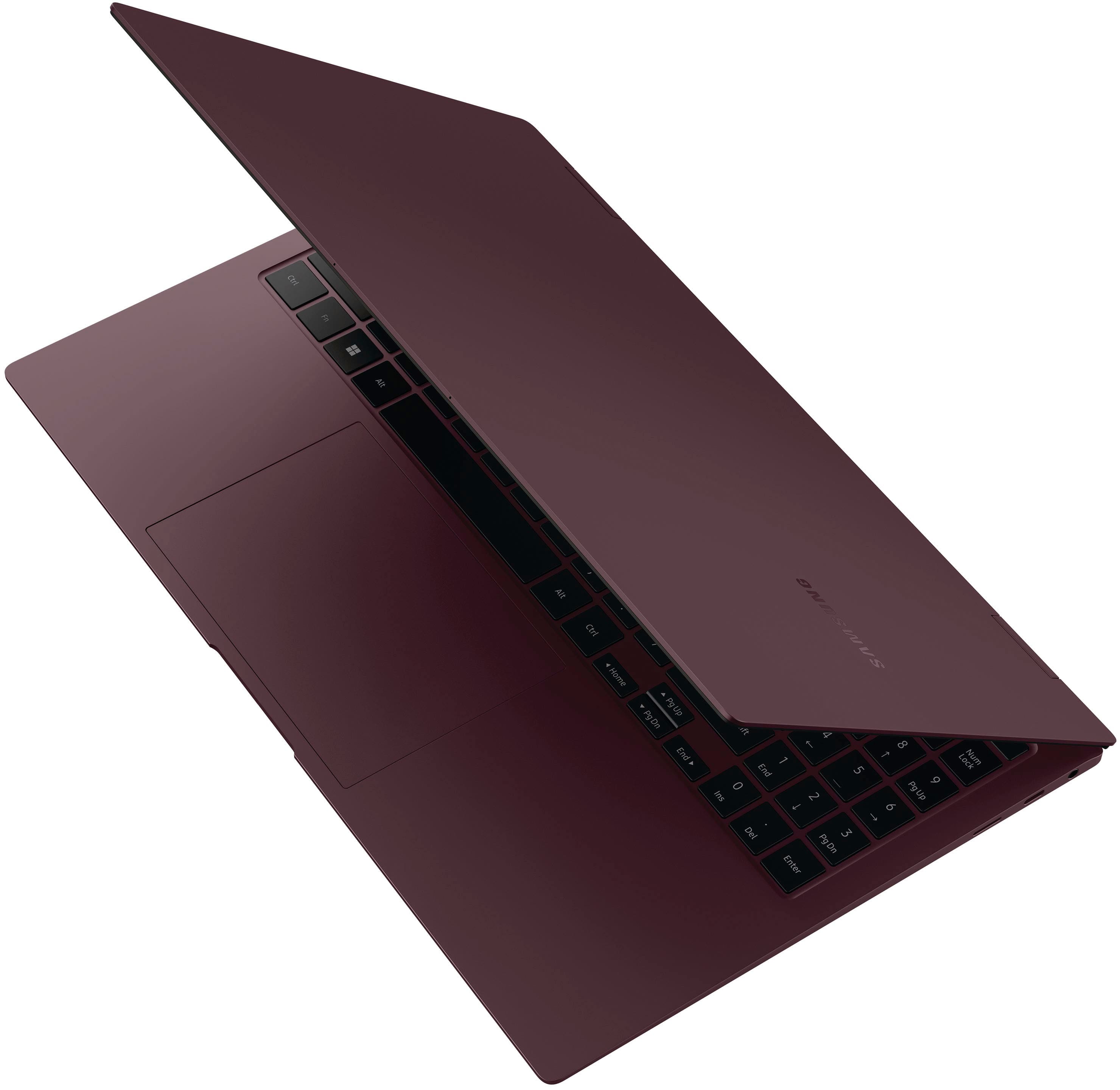 Alt View 28. Samsung - Galaxy Book2 Pro 360 2-in-1 15.6” AMOLED Touch Screen Laptop - Intel 12th Gen Evo Core i7 - 16GB DDR5 Memory – 1TB SSD - Burgundy.