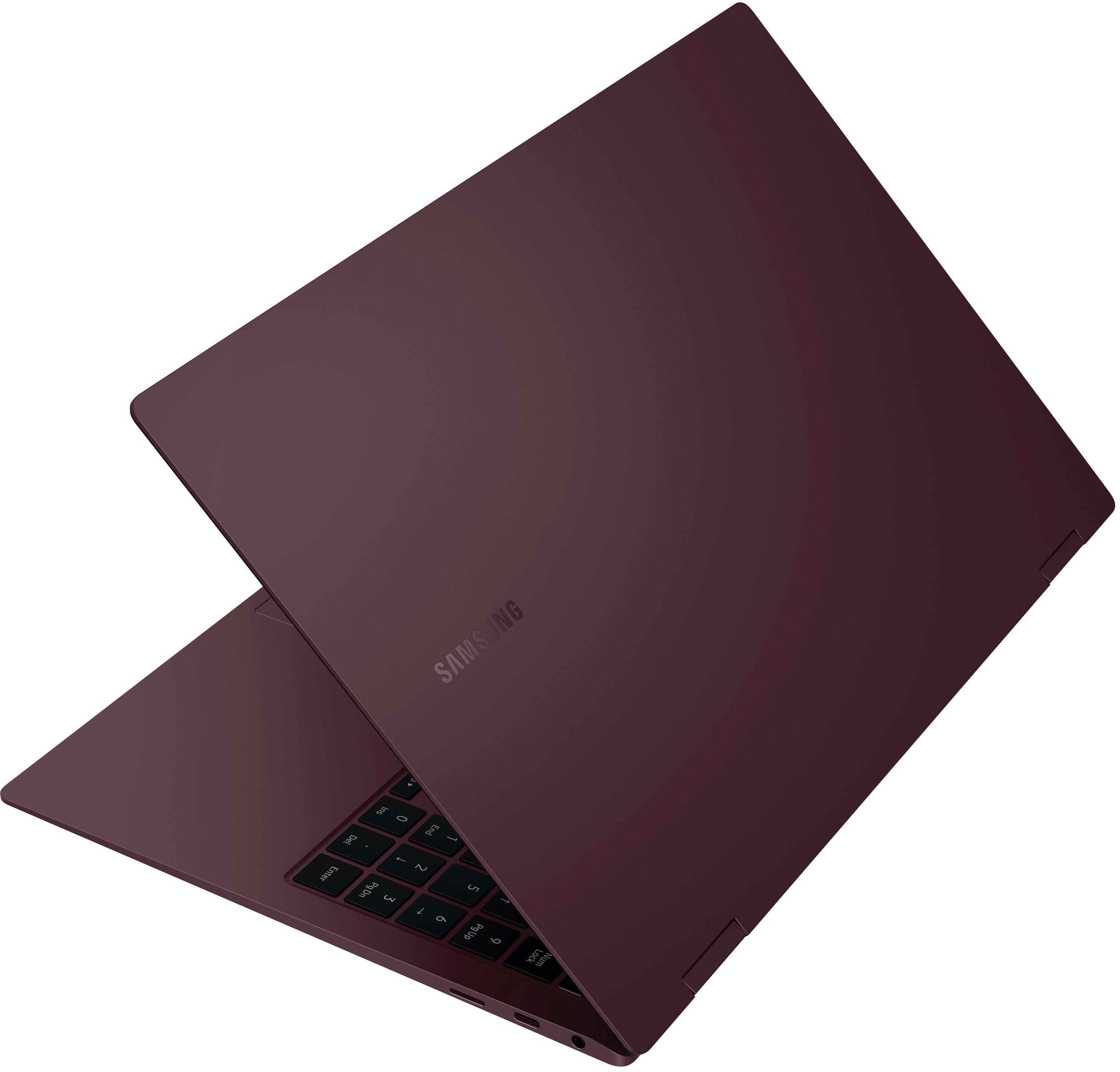 Alt View 29. Samsung - Galaxy Book2 Pro 360 2-in-1 15.6” AMOLED Touch Screen Laptop - Intel 12th Gen Evo Core i7 - 16GB DDR5 Memory – 1TB SSD - Burgundy.