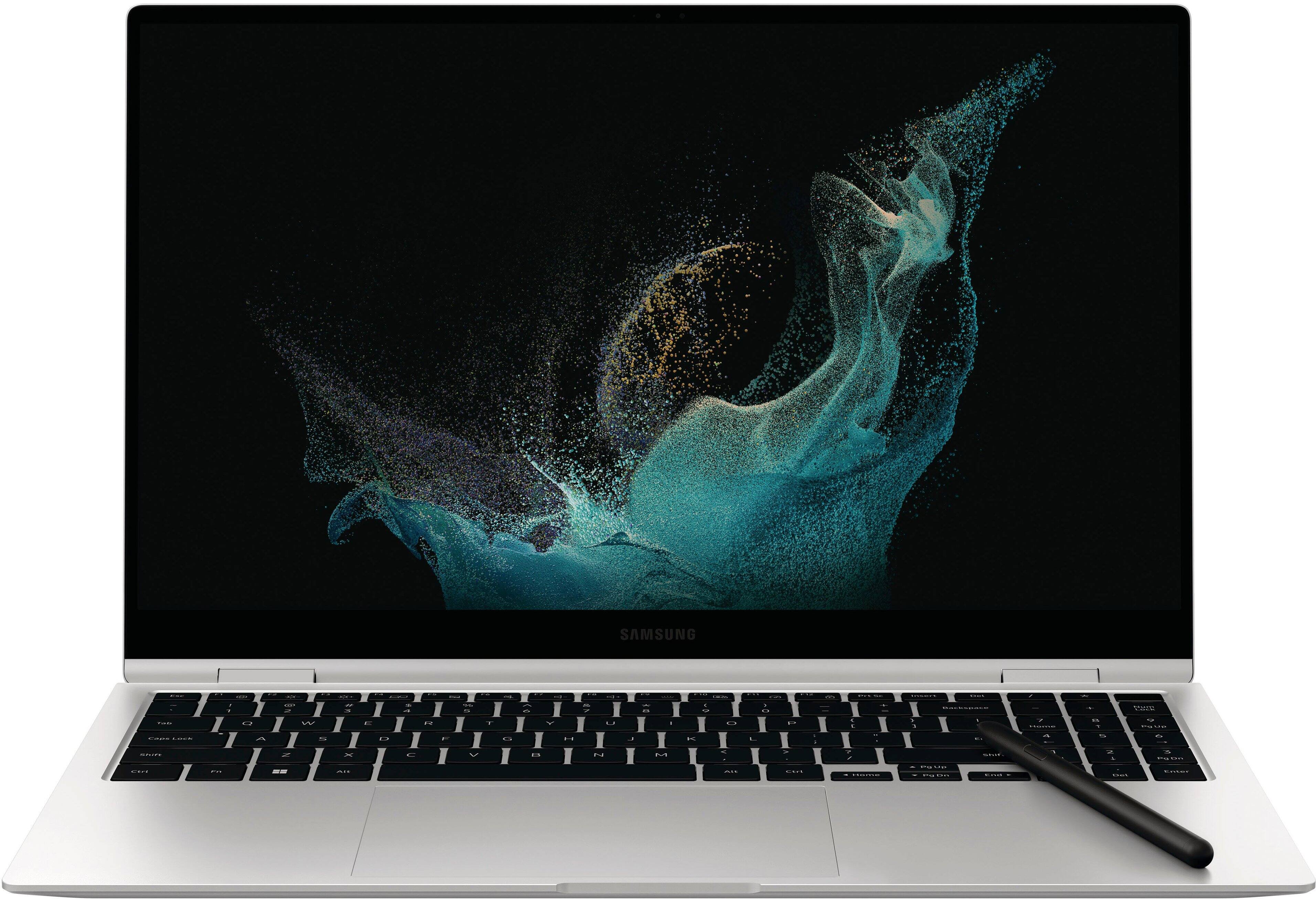 Alt View 11. Samsung - Galaxy Book2 Pro 360 2-in-1 15.6” AMOLED Touch Screen Laptop - Intel 12th Gen Evo Core i7 - 16GB DDR5 Memory – 1TB SSD - Silver.