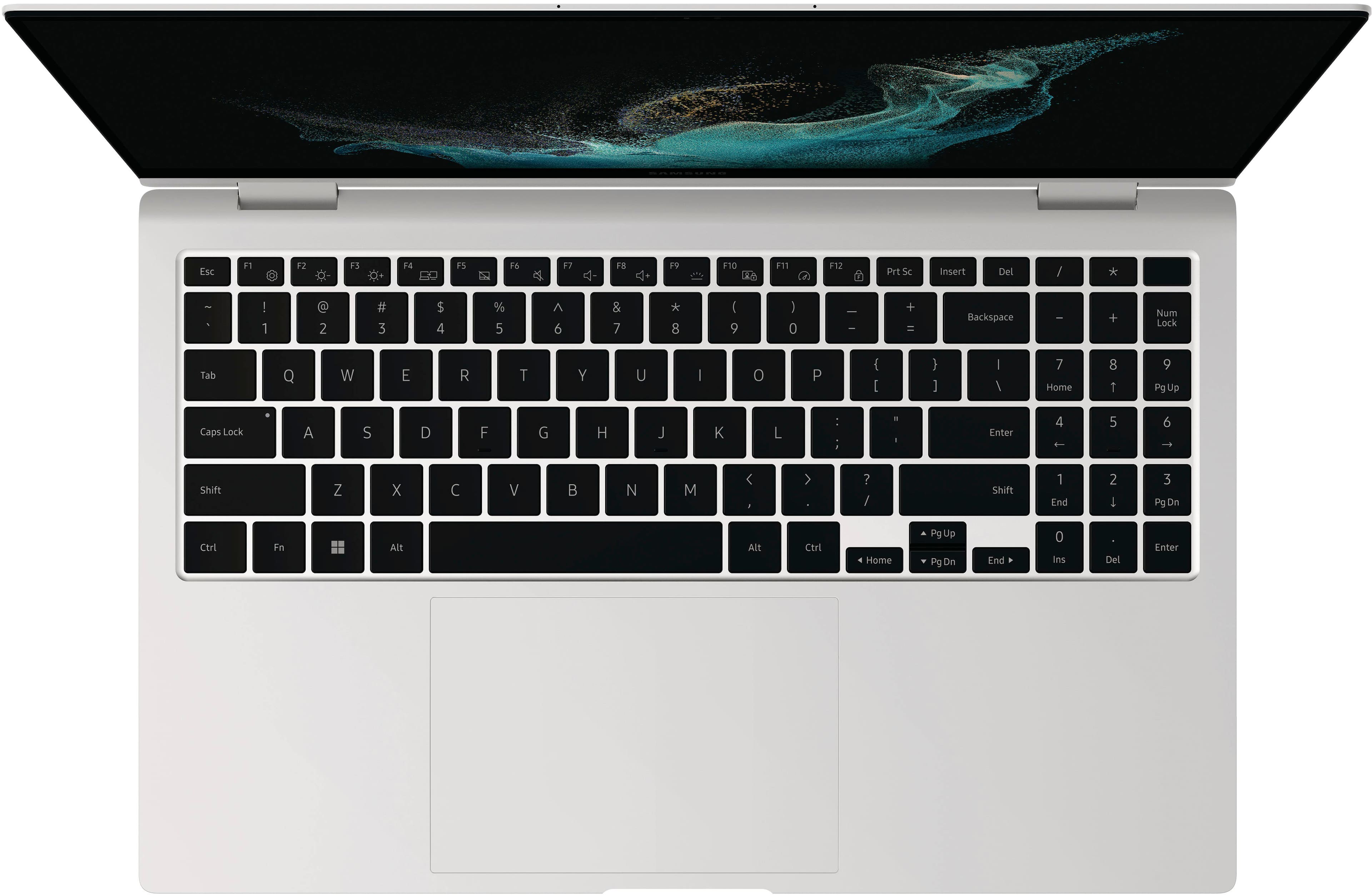 Alt View 14. Samsung - Galaxy Book2 Pro 360 2-in-1 15.6” AMOLED Touch Screen Laptop - Intel 12th Gen Evo Core i7 - 16GB DDR5 Memory – 1TB SSD - Silver.