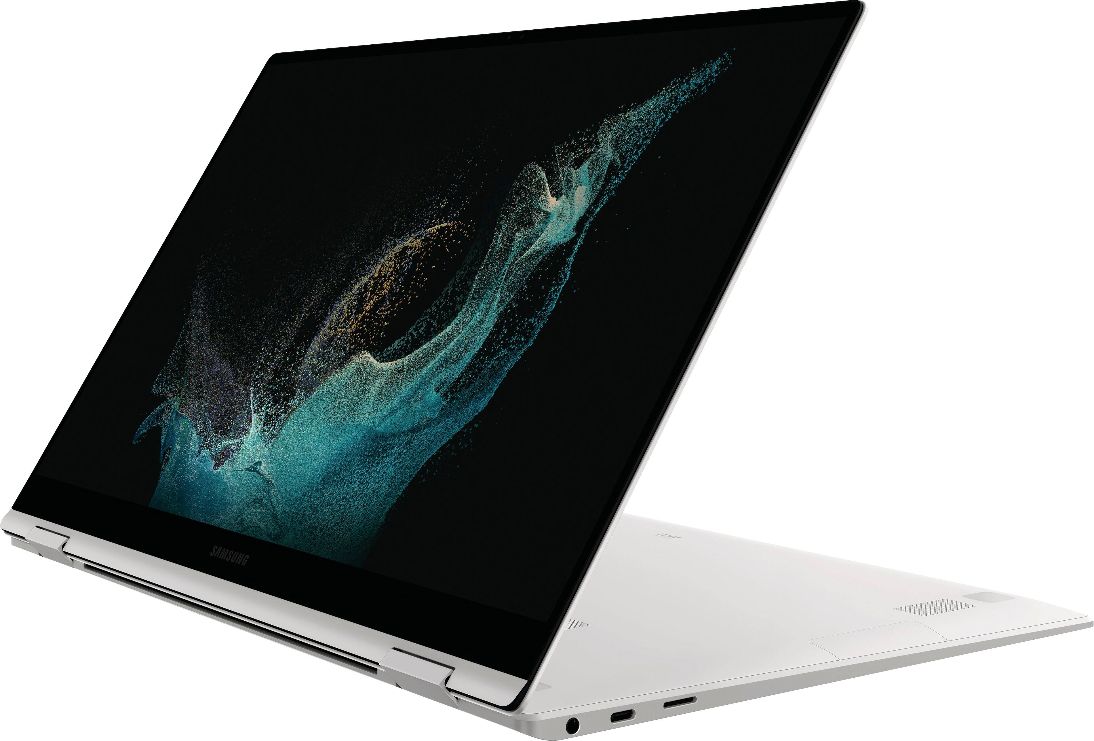 Alt View 19. Samsung - Galaxy Book2 Pro 360 2-in-1 15.6” AMOLED Touch Screen Laptop - Intel 12th Gen Evo Core i7 - 16GB DDR5 Memory – 1TB SSD - Silver.