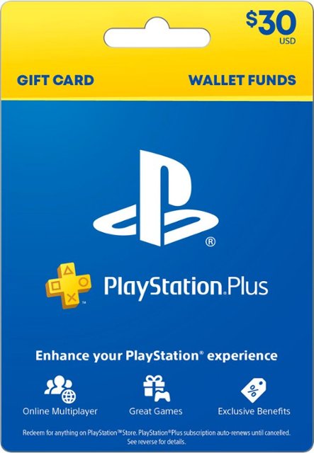 PlayStation Plus $30 Gift Card (Digital)