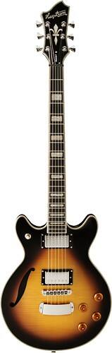 Front Standard. Hagstrom - Deuce Series 6-String Full-Size Electric Guitar - Tobacco Sunburst.
