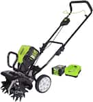 Greenworks - 10 " 80 Volt Cultivator/Tiller (2Ah battery & charger included) - Black