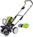 Front. Greenworks - 10 " 80 Volt Cultivator/Tiller (2Ah battery & charger included) - Black.