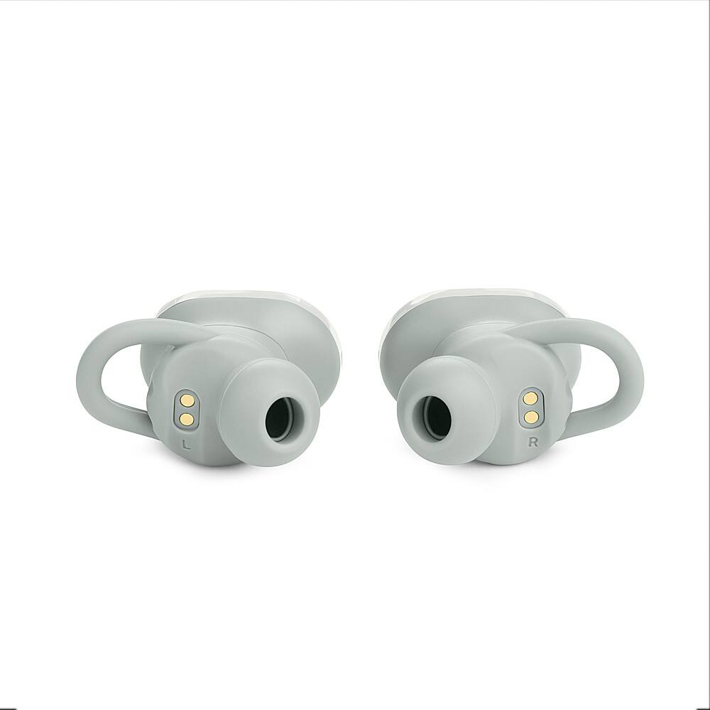 Left. JBL - Endurance Race Waterproof True Wireless Sport Earbud Headphones - White.