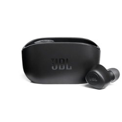 JBL - Vibe 100 True Wireless Earbuds - Black - Front_Zoom