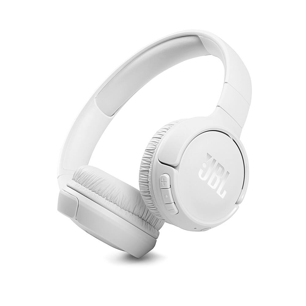 Angle. JBL - Tune 510BT Wireless On-Ear Headphones - White.
