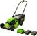 Front. Greenworks - 80-Volt 21-Inch Self Propelled Lawn Mower (1 x 4.0Ah and 1 x 2.0Ah Battery and 1 x Charger) - Green.