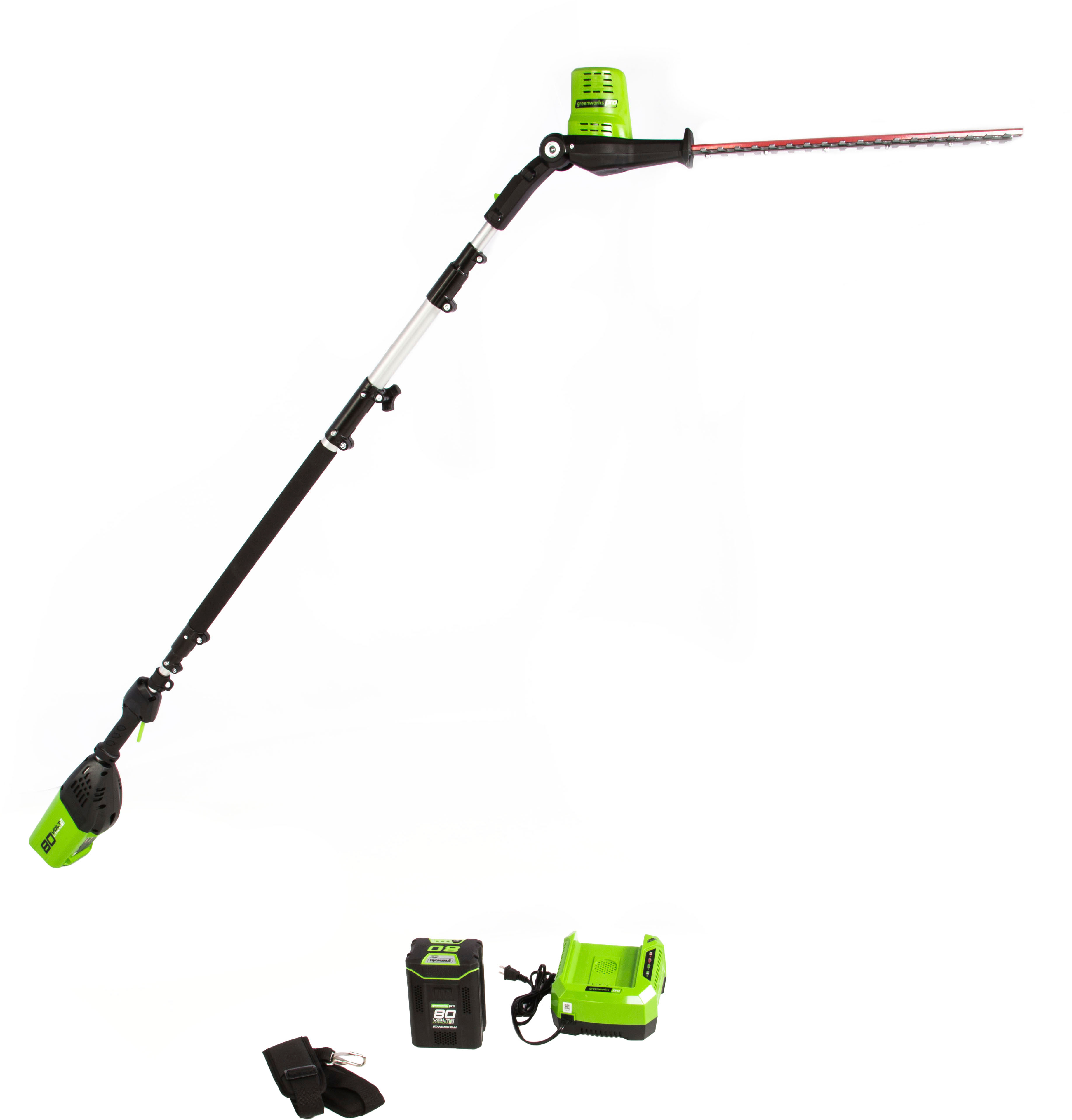 Greenworks 80V 20” Brushless Pole Hedge Trimmer with 2.0 Ah Battery and  Charger Green 2305102 - Best Buy