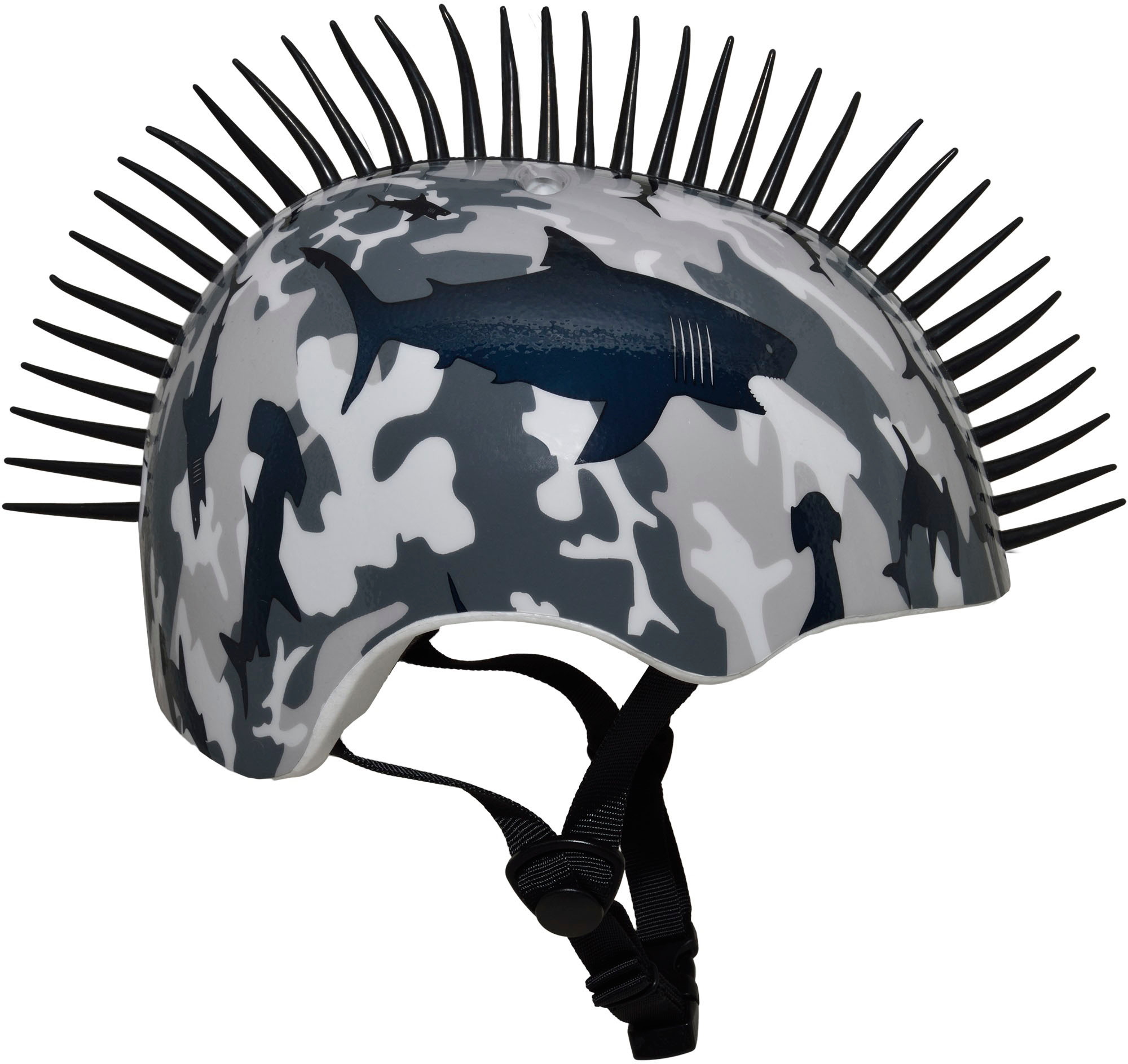 Angle View: Raskullz - Sharkmo Child Helmet - Black Sharkmo