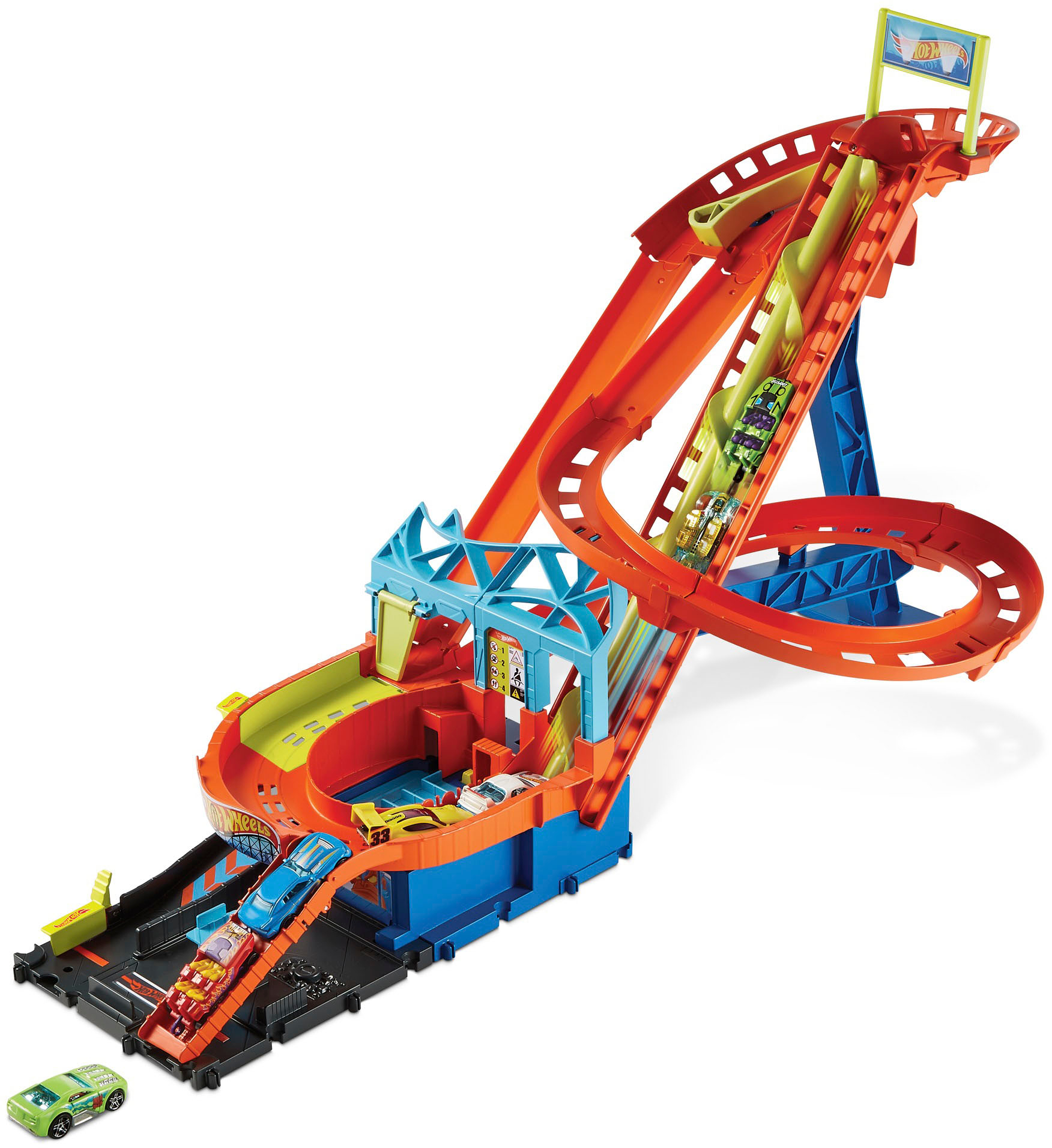 Left View: Hot Wheels - City Roller Coaster Rally