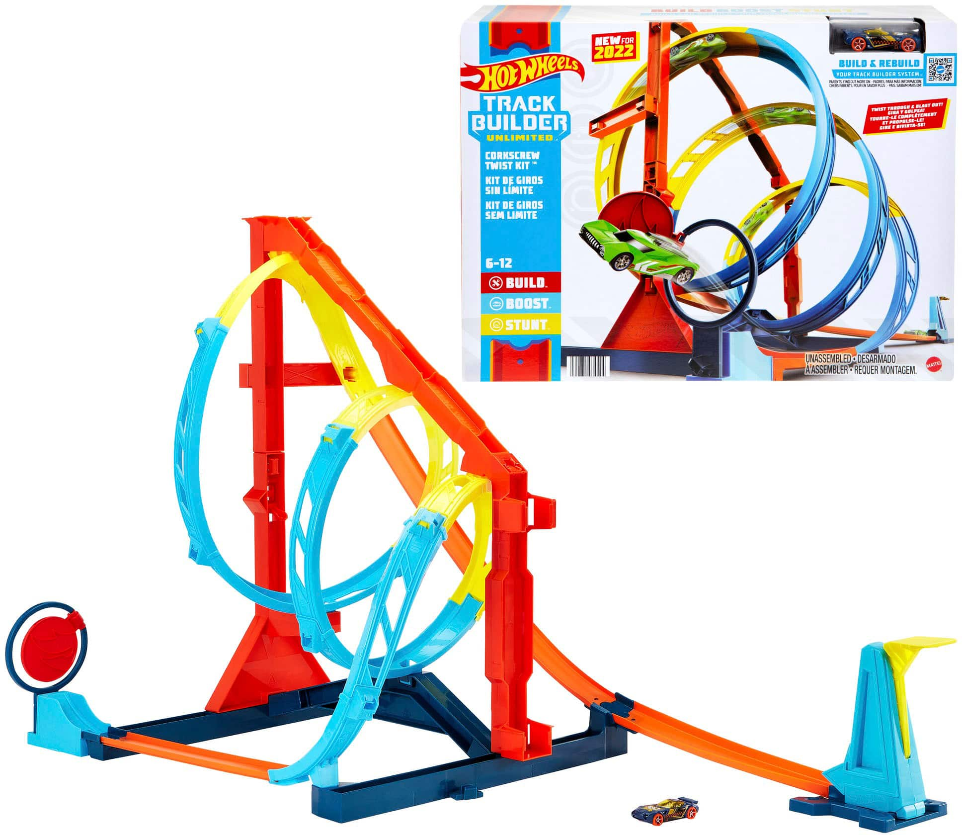 Hot Wheels Workshop Track Builder Spin Turn Track Extension