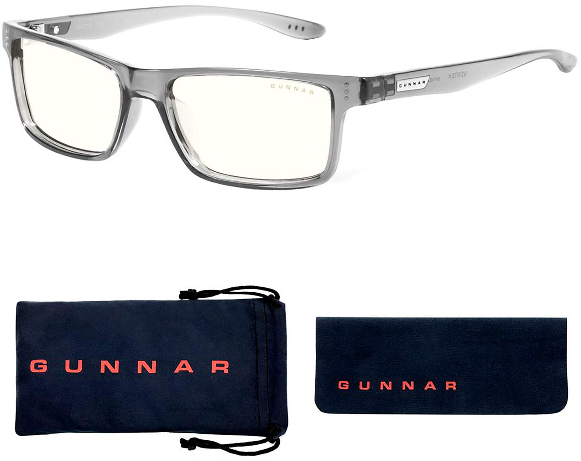 GUNNAR - Blue Light Reading Glasses - Vertex +2.0 - Gray Crystal - Front_Zoom