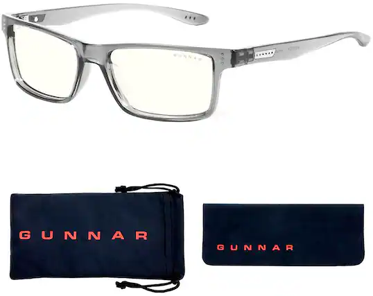 Front. GUNNAR - Blue Light Reading Glasses - Vertex +2.0 - Gray Crystal.