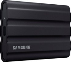 Samsung - T7 Shield 2TB External SSD Drive Interface USB 3.2 Solid State Drive - Black - Front_Zoom