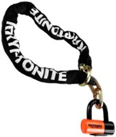 Kryptonite - New York Cinch Ring Chain 1213 (12mm x 130cm) with EVS4 Disc Lock 14mm - Black and Orange - Front_Zoom