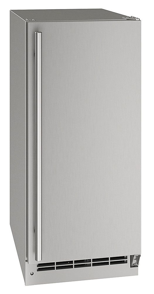 Angle View: U-Line - 15" 25-lb Outdoor Ice Maker - Stainless steel