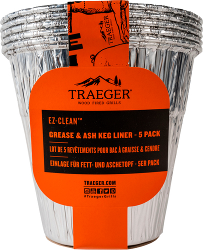Traeger Grills - Grease & Ash Keg Liner 5 Pack - Silver