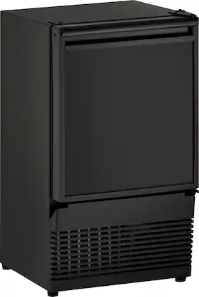 Angle. U-Line - U-Line 14"W. Freestanding/Built-In 23lb. Daily Production Crescent Ice Maker - Black.