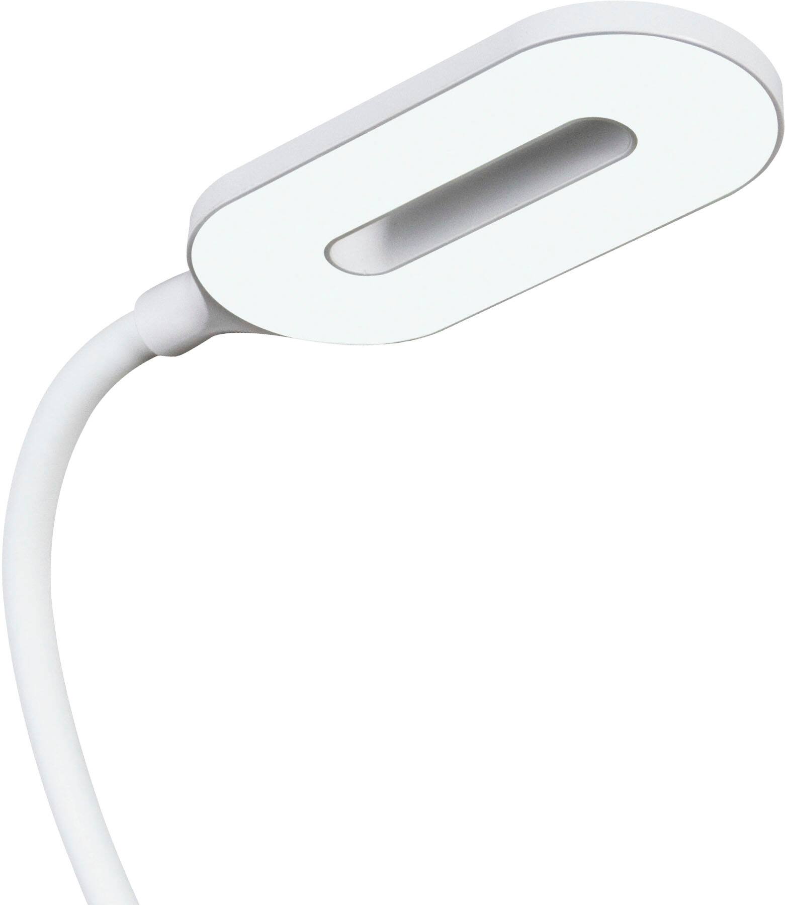 Angle. OttLite - Organizer LED Desk Lamp with Wireless Charging - White.