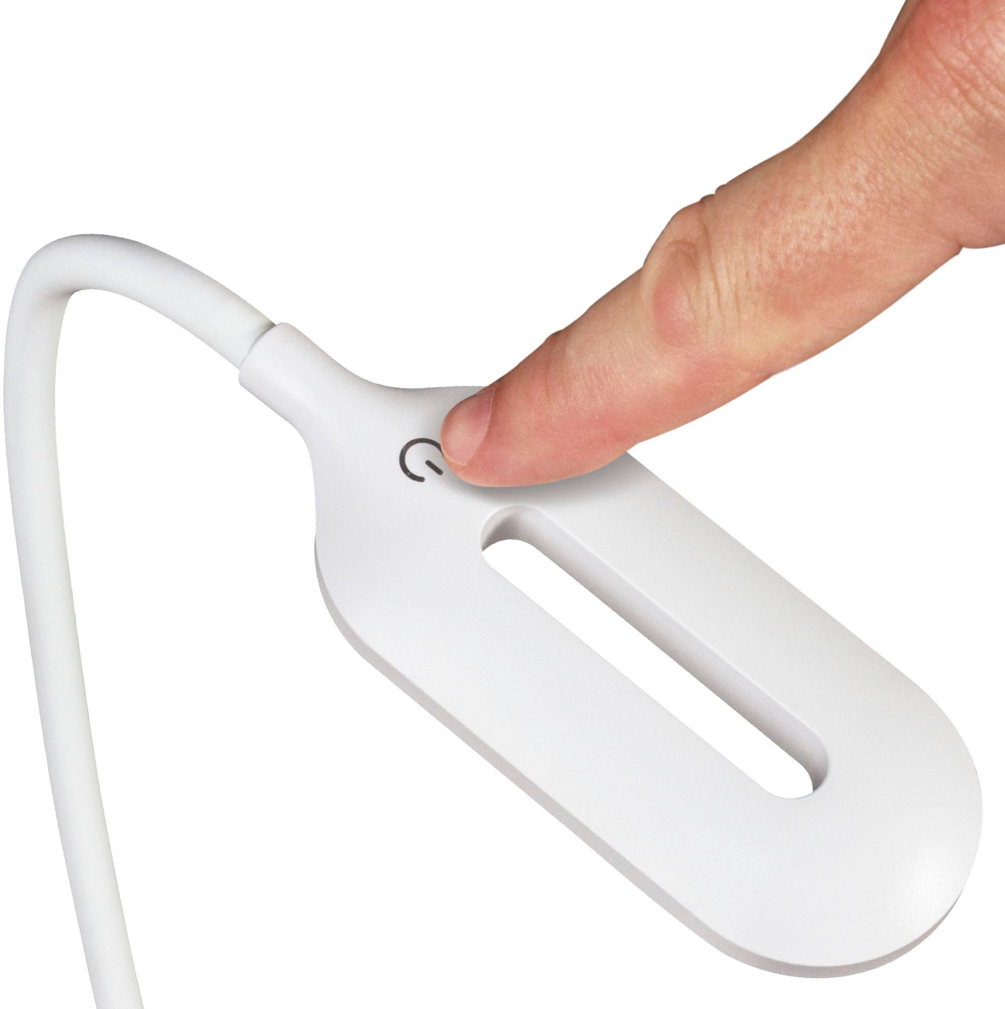 Alt View 11. OttLite - Organizer LED Desk Lamp with Wireless Charging - White.