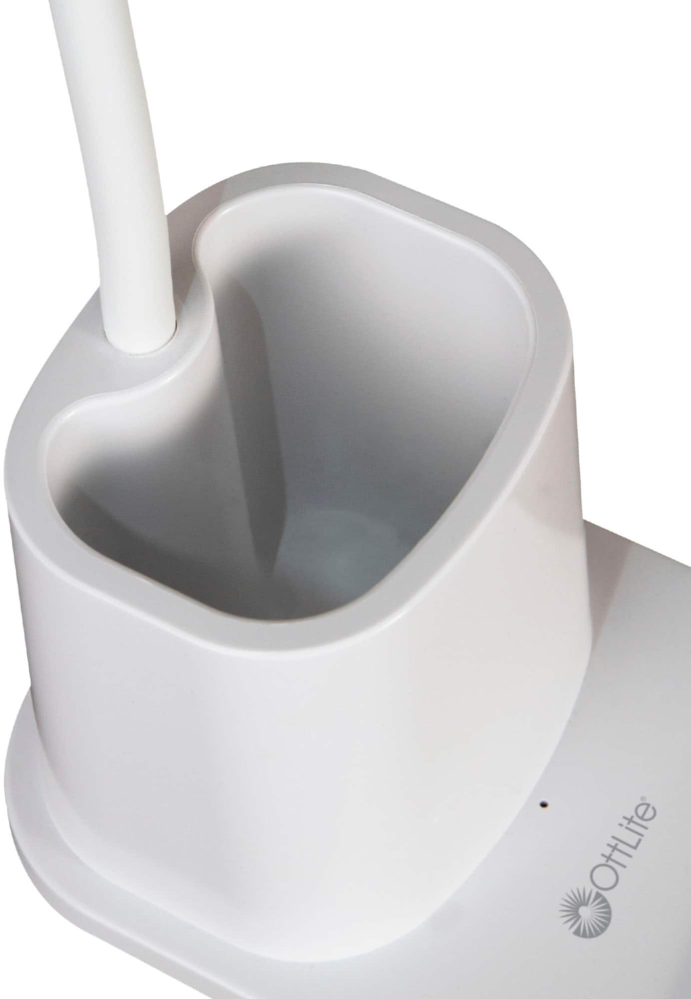 Alt View 12. OttLite - Organizer LED Desk Lamp with Wireless Charging - White.