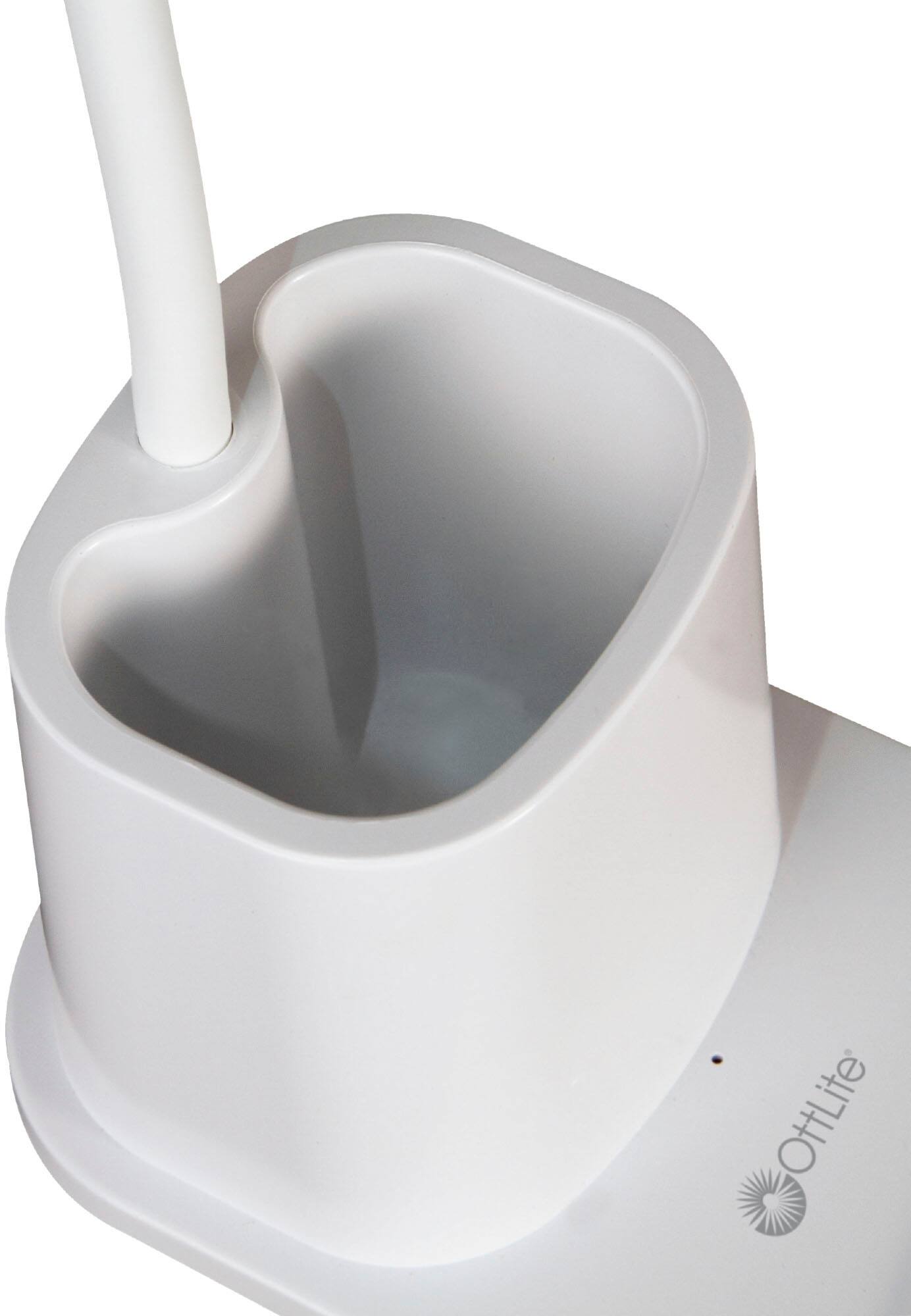 Alt View 12. OttLite - Organizer LED Desk Lamp with Wireless Charging - White.