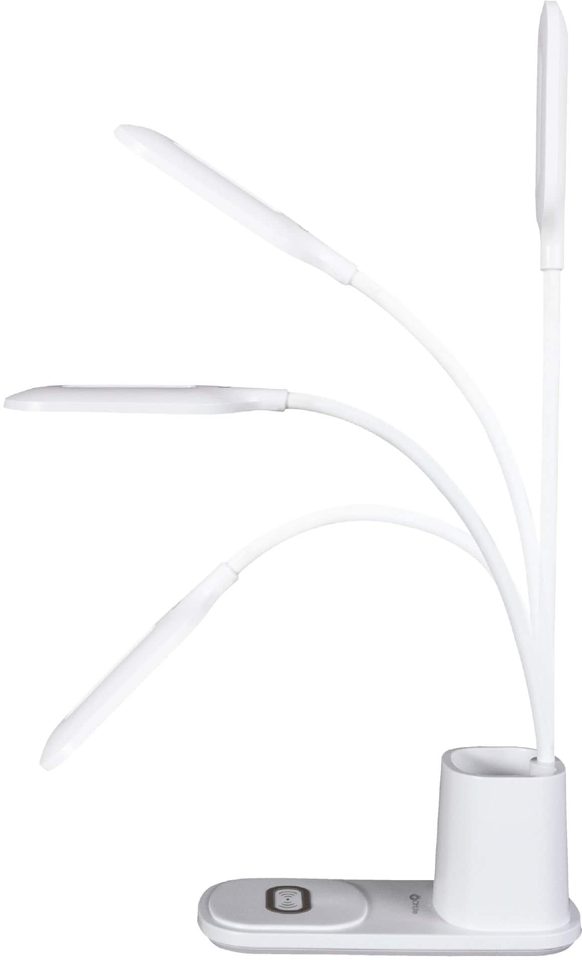 Alt View 14. OttLite - Organizer LED Desk Lamp with Wireless Charging - White.