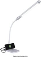 OttLite - Swivel LED Desk Lamp with USB Charging and Stand - White - Front_Zoom