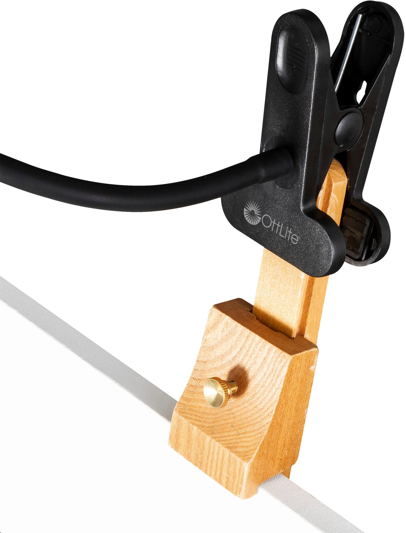 Angle. OttLite - Clip-On Flexible LED Lamp - Black.