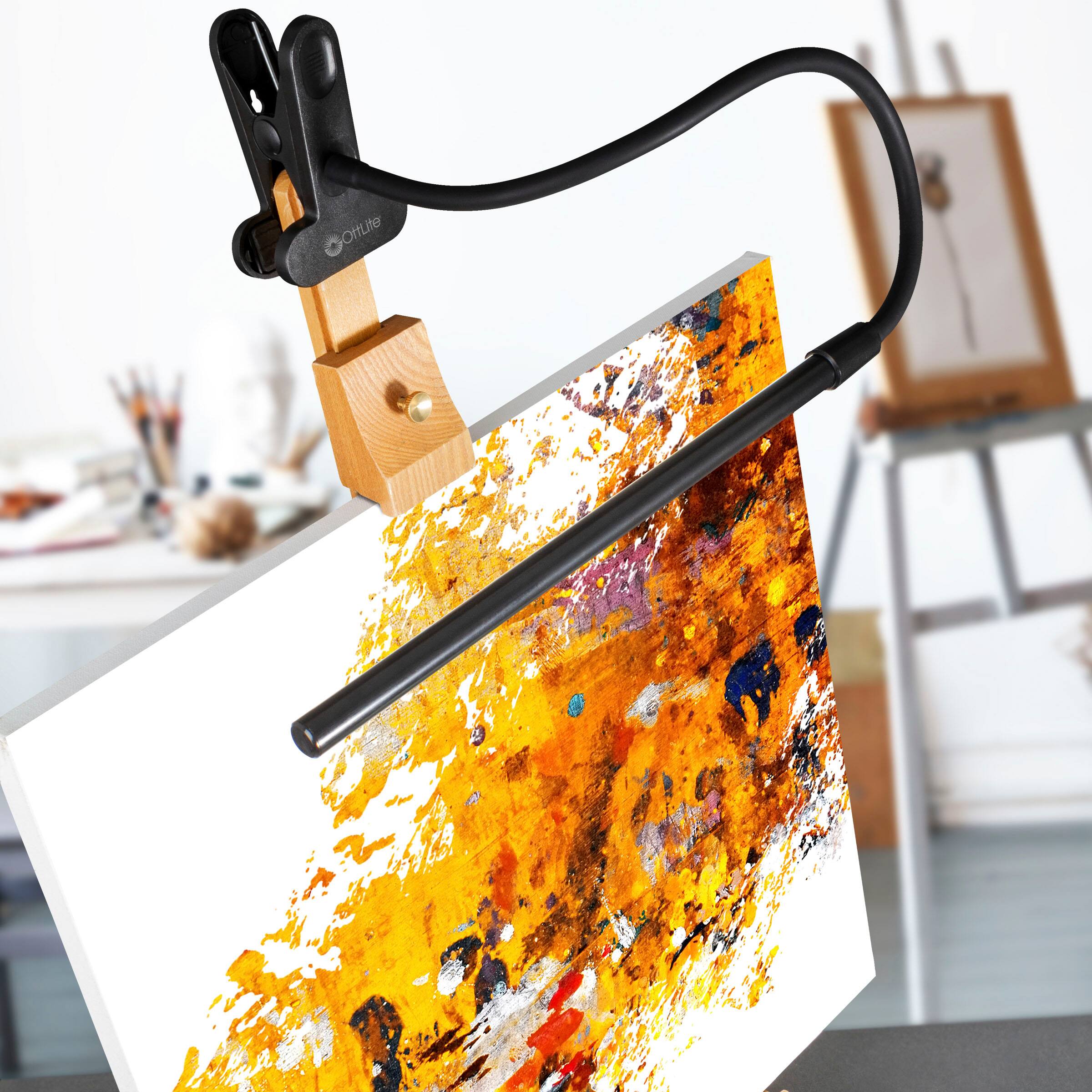 Alt View 13. OttLite - Clip-On Flexible LED Lamp - Black.