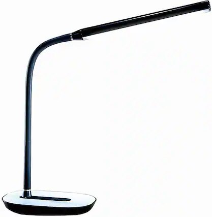 Front. OttLite - Strive LED Desk Lamp with USB Charging - White.