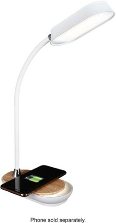 OttLite - Inspire LED Desk Lamp with Wireless Charging - White
