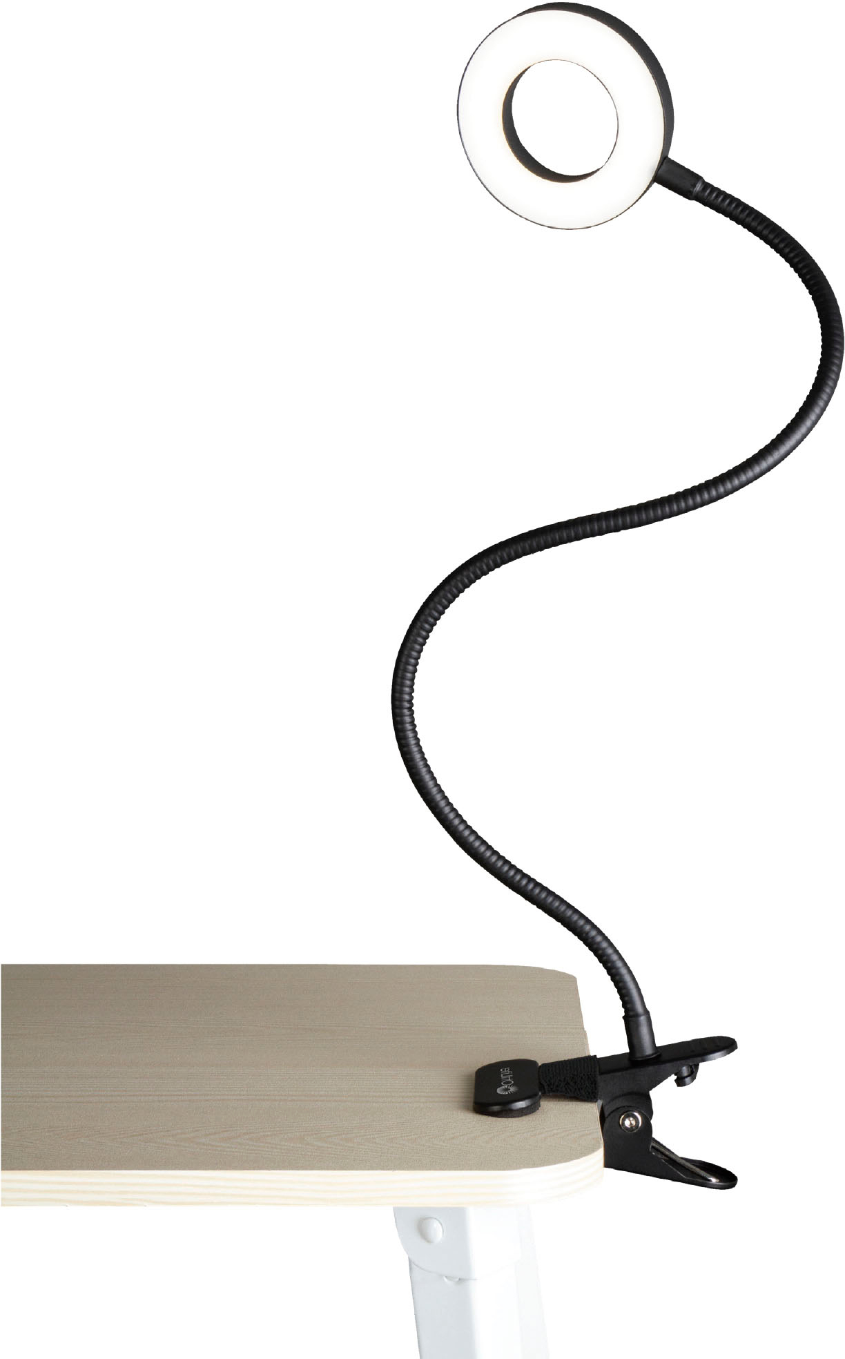 OttLite 10 in. Black Swerve LED Desk Lamp with 3 Color Modes with