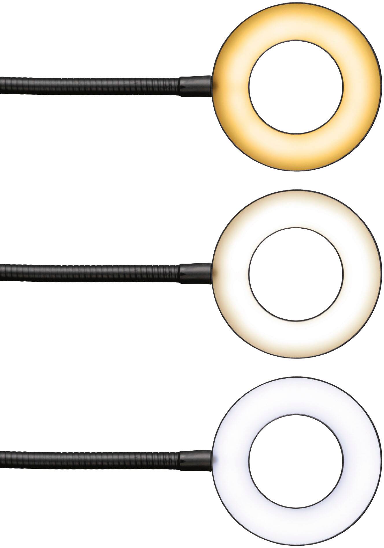 Alt View 11. OttLite - Capture Clip-On LED Ring Light - White.