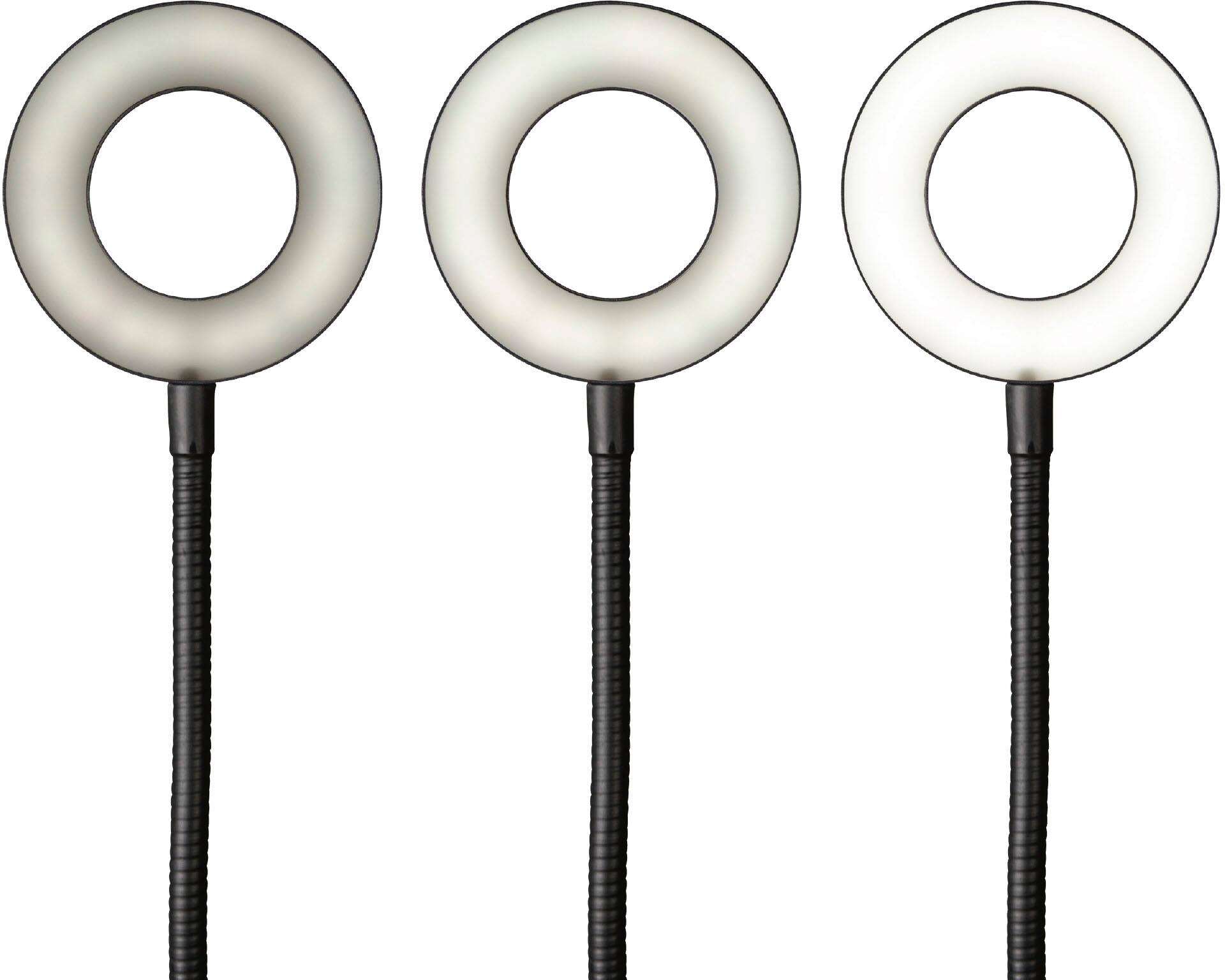 Alt View 12. OttLite - Capture Clip-On LED Ring Light - White.