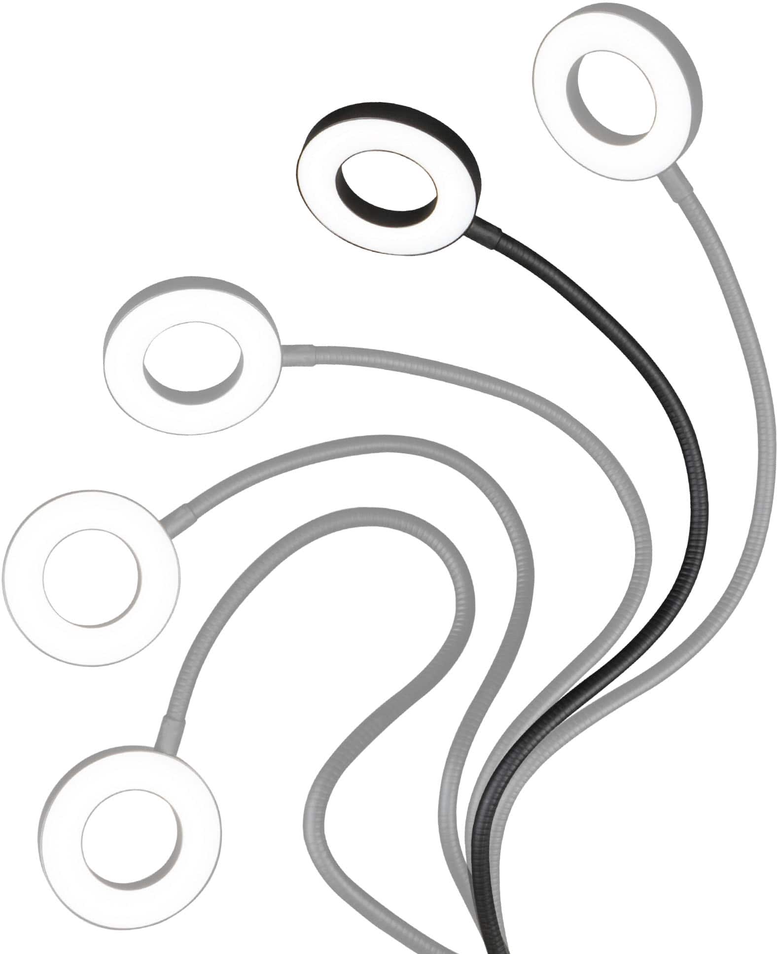 Left. OttLite - Capture Clip-On LED Ring Light - White.